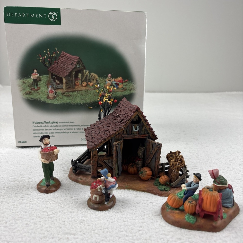 DEPARTMENT 56 New England Village 'Its Almost Thanksgiving' Vintage 90s Retired